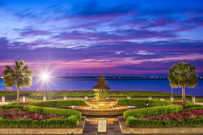 Framed Print : Charleston, South Carolina, USA at the Waterfront Park Pineapple Fountain Framed Print : Charleston, South Carolina, USA at the Waterfront Park Pineapple Fountain