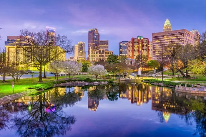 Framed Print : Charlotte, North Carolina, USA skyline Framed Print : Charlotte, North Carolina, USA skyline