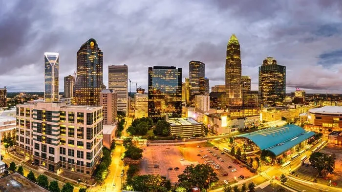 Framed Print : Charlotte, North Carolina, USA uptown skyline panorama Framed Print : Charlotte, North Carolina, USA uptown skyline panorama