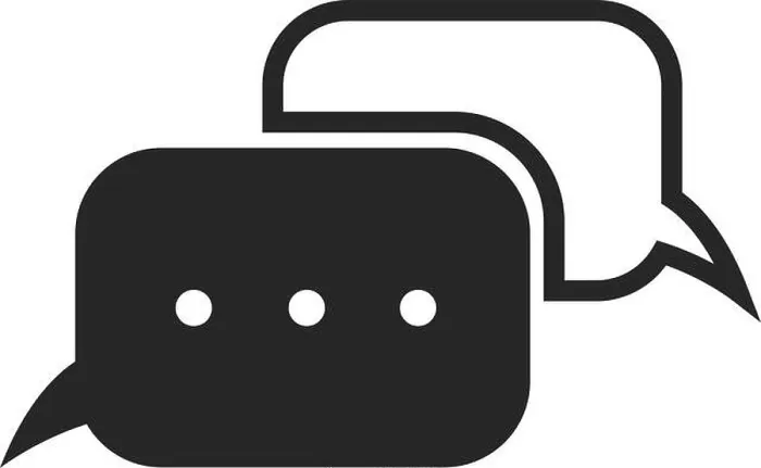 Framed Print : Chat dialog icon. Two speech bubbles. Talk in messenger symbol