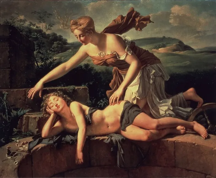 Framed Print : Child and Fortuna. Artist: Bouillon, Pierre (1776-1831) Framed Print : Child and Fortuna. Artist: Bouillon, Pierre (1776-1831)