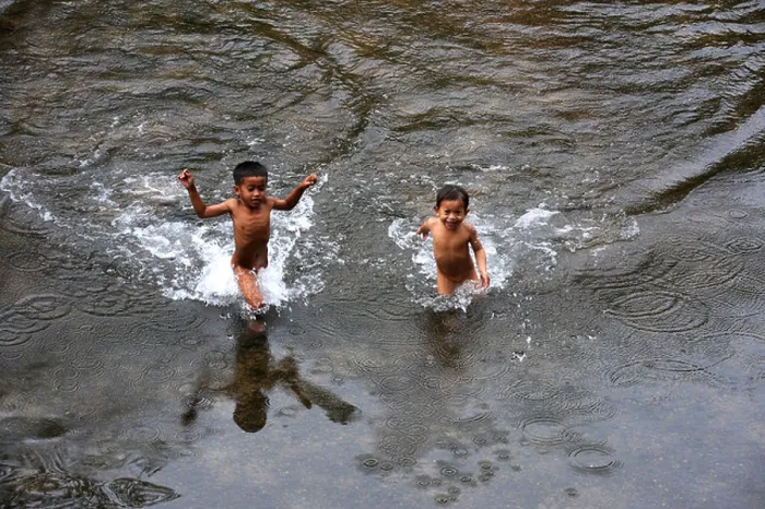 Framed Print : Children on River at the village of Ban Kong Lo on Laos Framed Print : Children on River at the village of Ban Kong Lo on Laos