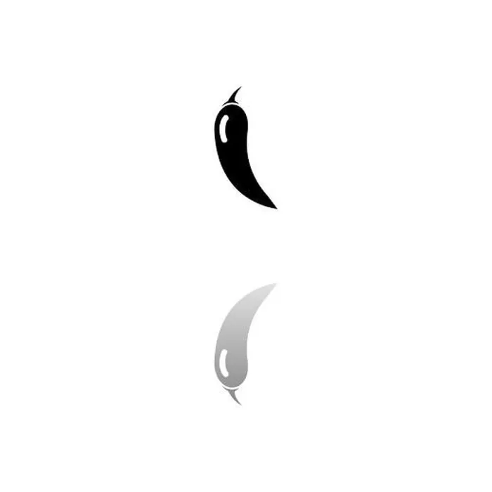 Framed Print : Chilli pepper. Black symbol on white background Framed Print : Chilli pepper. Black symbol on white background