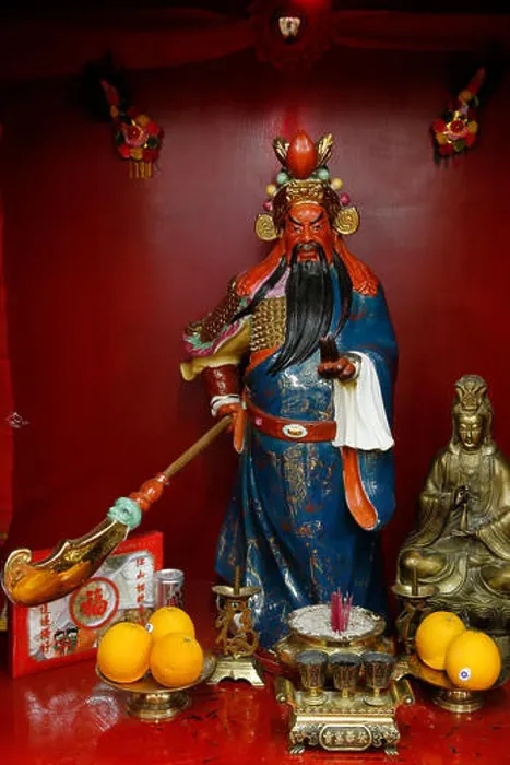 Framed Print : Chinese altar in a shop Framed Print : Chinese altar in a shop