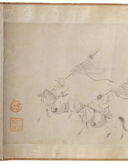 Framed Print : A Chinese painting of Wang Zhaojun's bridal procession Framed Print : A Chinese painting of Wang Zhaojun's bridal procession