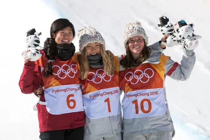 Framed Print : Chloe Kim (USA) gold medal winner Lui Jiayu Framed Print : Chloe Kim (USA) gold medal winner Lui Jiayu