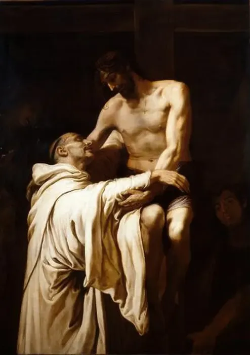 Framed Print : Christ embracing Saint Bernard between 1625 and 1627 by Francesc Ribalta Framed Print : Christ embracing Saint Bernard between 1625 and 1627 by Francesc Ribalta