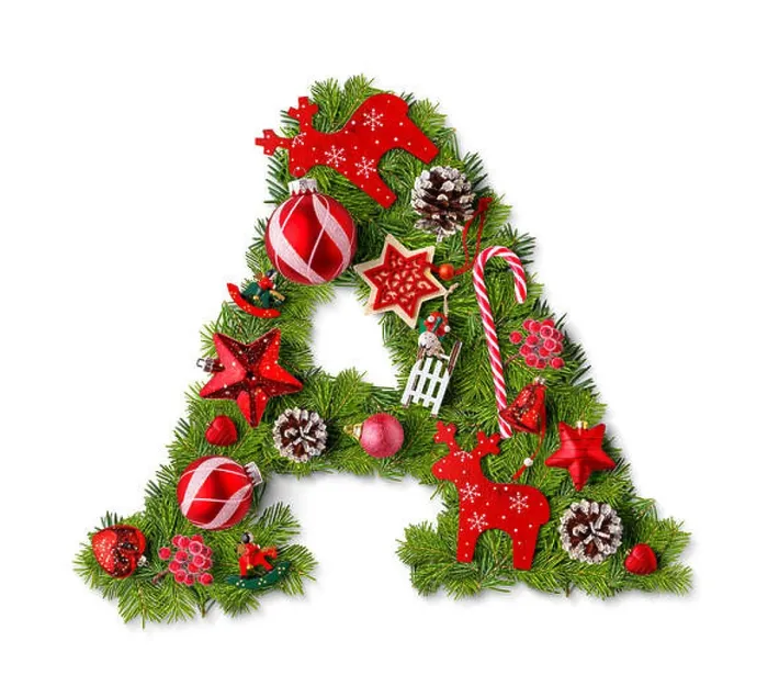 Framed Print : Christmas alphabet letter A isolated on white Framed Print : Christmas alphabet letter A isolated on white