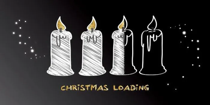 Framed Print : Christmas is loading. Progress bar with candles showing loading of christmas Framed Print : Christmas is loading. Progress bar with candles showing loading of christmas