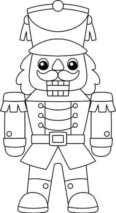 Framed Print : Christmas Nutcracker Isolated Coloring Page Framed Print : Christmas Nutcracker Isolated Coloring Page