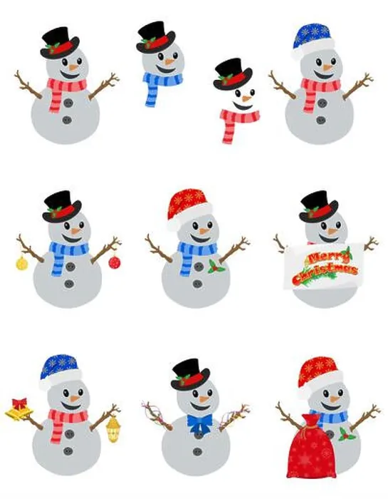 Framed Print : christmas winter snowman made of big snowballs flat style vector illustration isolated on white background Framed Print : christmas winter snowman made of big snowballs flat style vector illustration isolated on white background