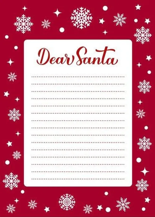 Framed Print : Christmas wish list card. Dear Santa calligraphy hand lettering on red background with snowflakes Framed Print : Christmas wish list card. Dear Santa calligraphy hand lettering on red background with snowflakes