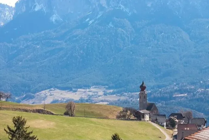 Framed Print : Church in Renon Ritten Bolzano Alps Italy, sunny day Framed Print : Church in Renon Ritten Bolzano Alps Italy, sunny day