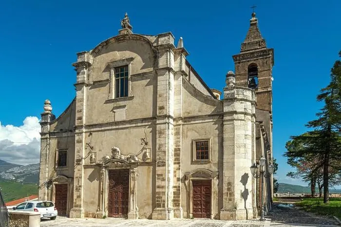 Framed Print : The church of Sant'Eustachio Martire is a Catholic church of Tocco da Casauria located in the historic center of Framed Print : The church of Sant'Eustachio Martire is a Catholic church of Tocco da Casauria located in the historic center of