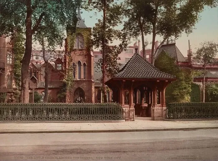 Framed Print : Church of the Transfiguration (Little Church Around the Corner), Manhattan, New York City 1900 Framed Print : Church of the Transfiguration (Little Church Around the Corner), Manhattan, New York City 1900