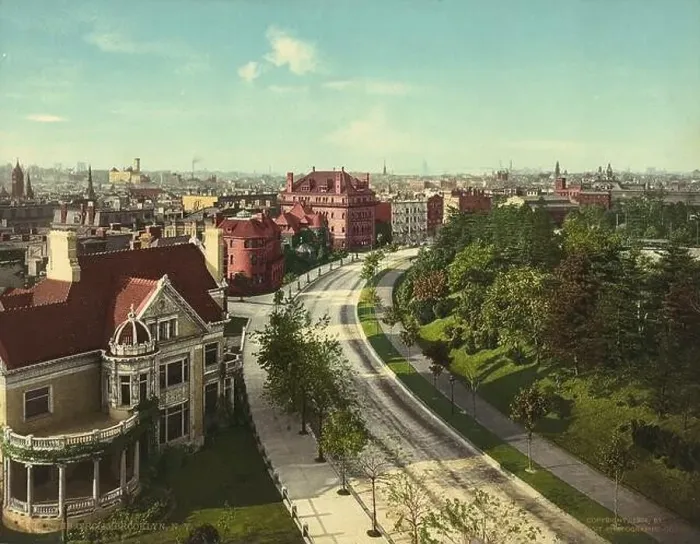 Framed Print : The Circle, Brooklyn, New York City 1904 Framed Print : The Circle, Brooklyn, New York City 1904