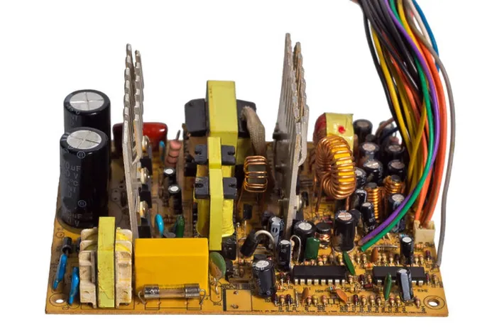 Framed Print : Circuit Board Inside Computer's Power Supply Framed Print : Circuit Board Inside Computer's Power Supply