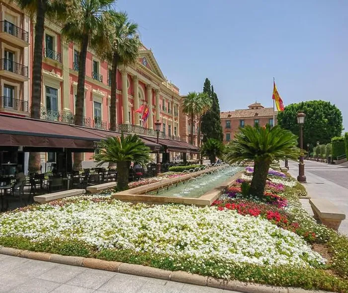 Framed Print : City hall of Murcia Spain and its flowers Framed Print : City hall of Murcia Spain and its flowers