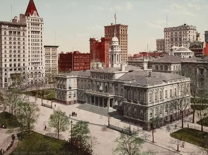 Framed Print : City Hall, New York City 1900 Framed Print : City Hall, New York City 1900