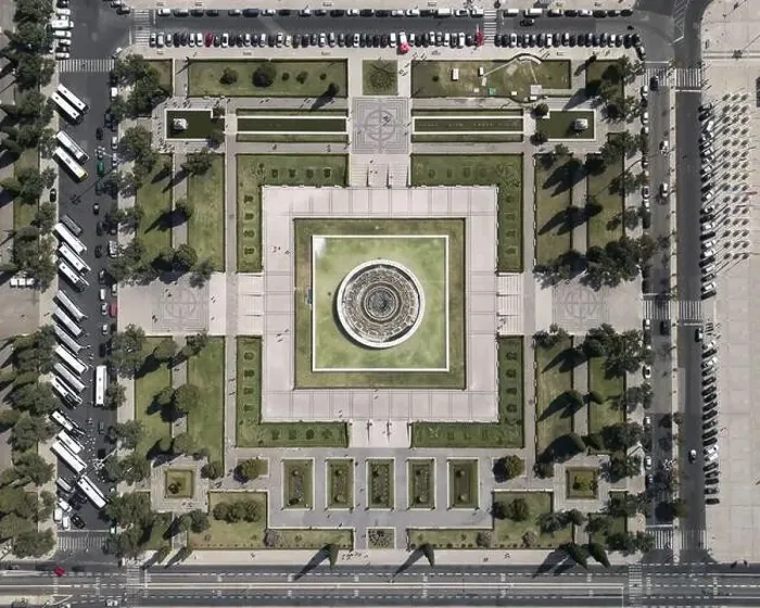Framed Print : City Park Aerial topdown Photo Framed Print : City Park Aerial topdown Photo