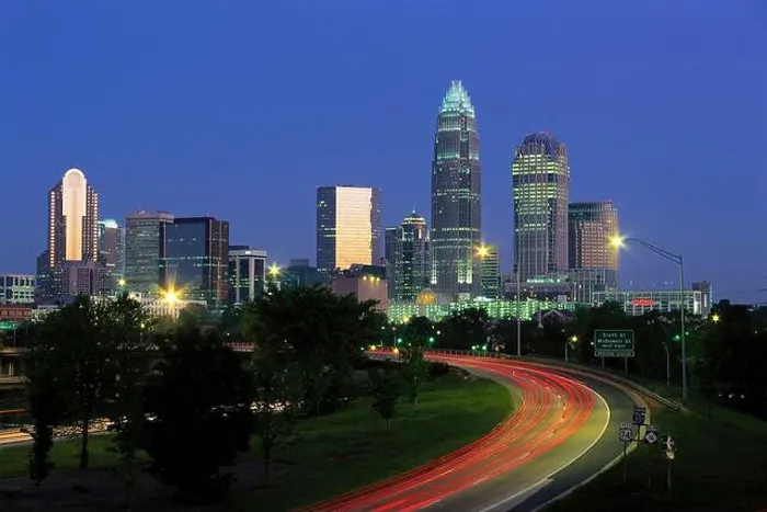 Framed Print : Cityscape, Charlotte, North Carolina, USA Framed Print : Cityscape, Charlotte, North Carolina, USA