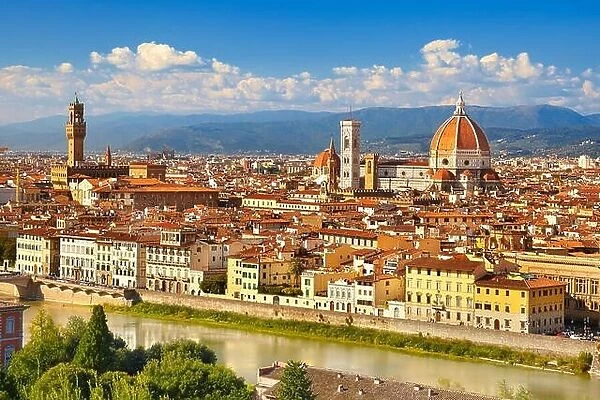 Cityscape view of Florence from the Piazzale Michelangelo, Tuscany, Italy