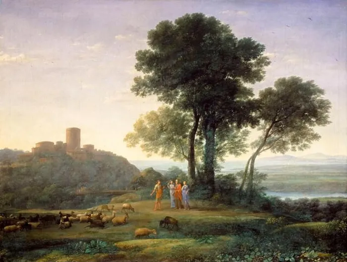 Framed Print : Claude Lorrain, painting, Jacob with Laban and his Daughters, 1676 Framed Print : Claude Lorrain, painting, Jacob with Laban and his Daughters, 1676