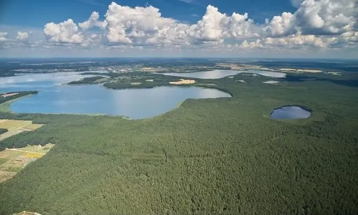 Framed Print : Clean big lake in forest landscape aerial drone view Framed Print : Clean big lake in forest landscape aerial drone view