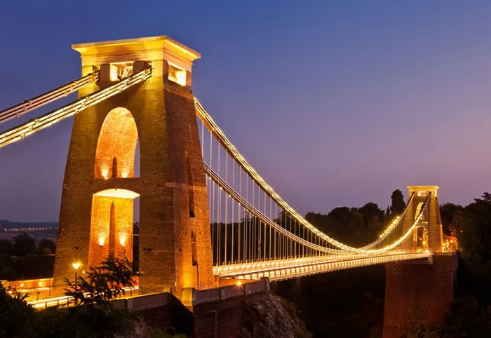 Framed Print : Clifton suspension bridge illuminated at night sunset clifton downs Bristol Avon England UK GB Europe Framed Print : Clifton suspension bridge illuminated at night sunset clifton downs Bristol Avon England UK GB Europe