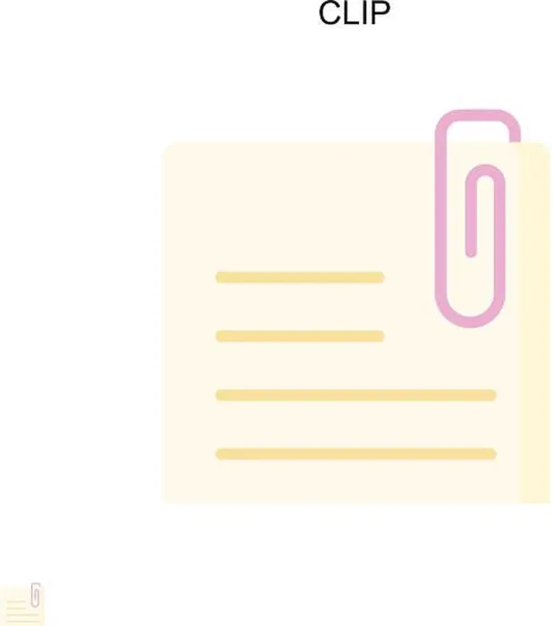 Framed Print : Clip Simple vector icon. Illustration symbol design template for web mobile UI element