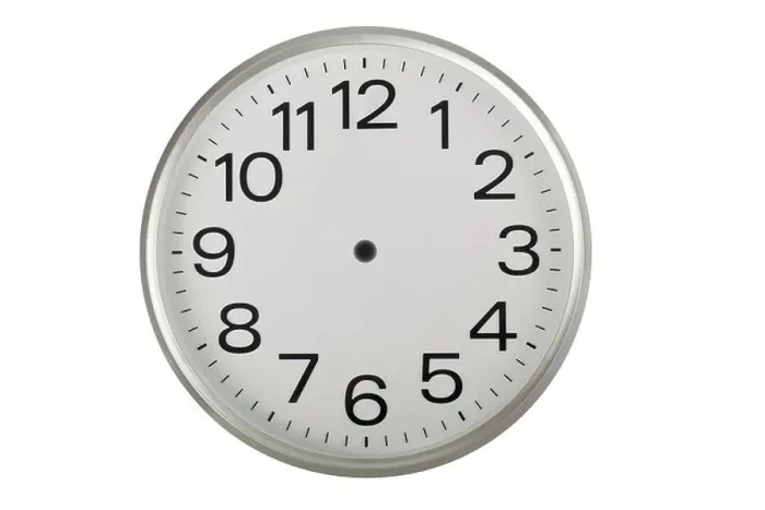 Framed Print : Clock face without the hands isolated on white background Framed Print : Clock face without the hands isolated on white background