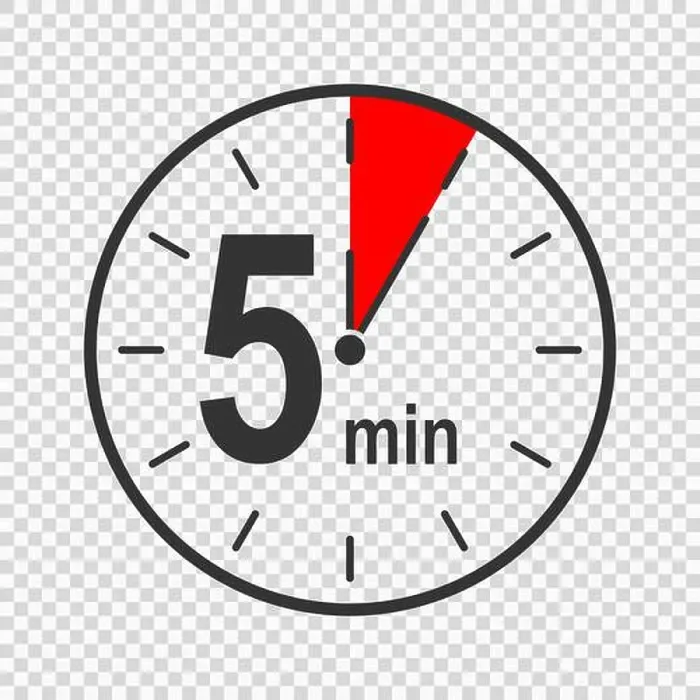 Framed Print : Clock icon with 5 minute time interval