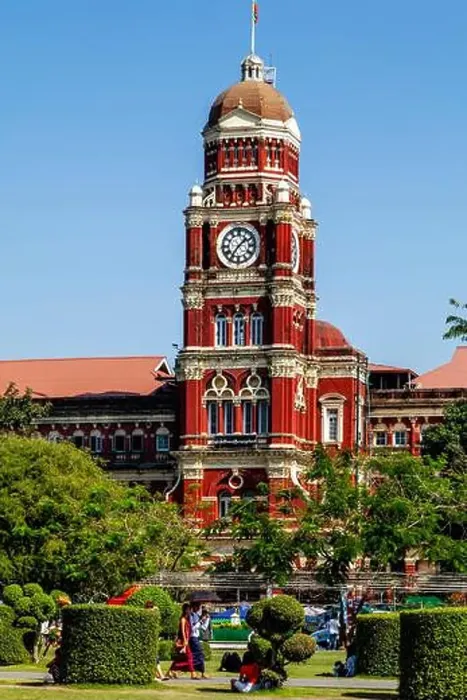 Framed Print : The Clock Tower Of The High Court Building, Yangon, Myanmar Framed Print : The Clock Tower Of The High Court Building, Yangon, Myanmar