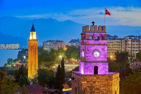 Clock Tower, Kaleici Old Town, Alanaya, Turkey