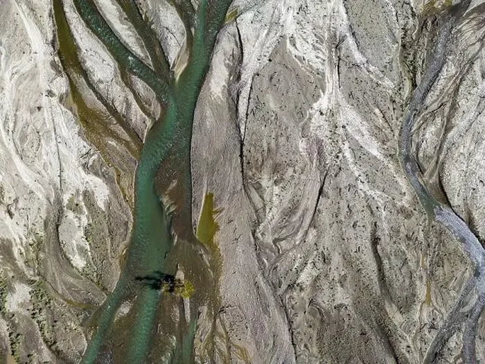 Framed Print : Close up aerial view of the Rio Sacambaya landscape with a huge riverbed Framed Print : Close up aerial view of the Rio Sacambaya landscape with a huge riverbed