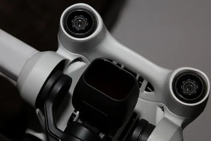Framed Print : Close up Drone sensor and drone propeller Framed Print : Close up Drone sensor and drone propeller