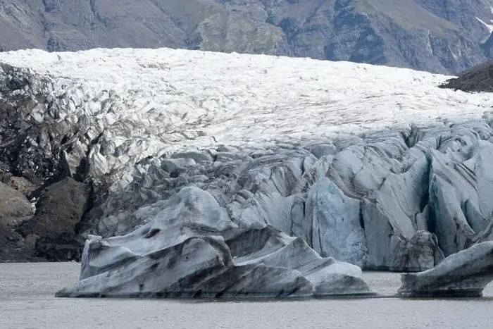 Framed Print : Close up photo of Svinafellsjokull Glacier in Iceland
