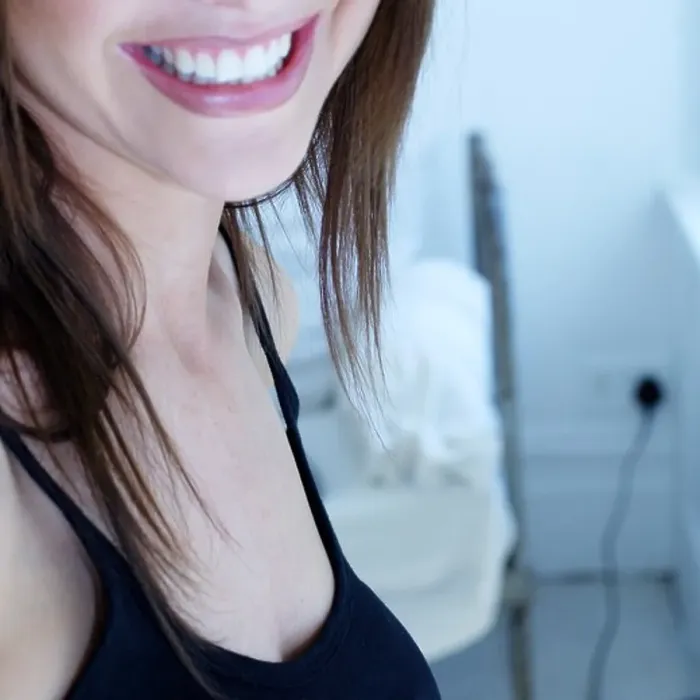Framed Print : Close Up Portrait of Woman Smiling