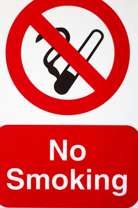 Framed Print : Close up of no smoking sign - UK Framed Print : Close up of no smoking sign - UK