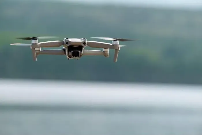 Framed Print : A close-up of a drone in flight Framed Print : A close-up of a drone in flight