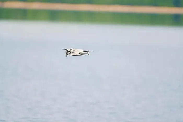 Framed Print : A close-up of a drone in flight Framed Print : A close-up of a drone in flight