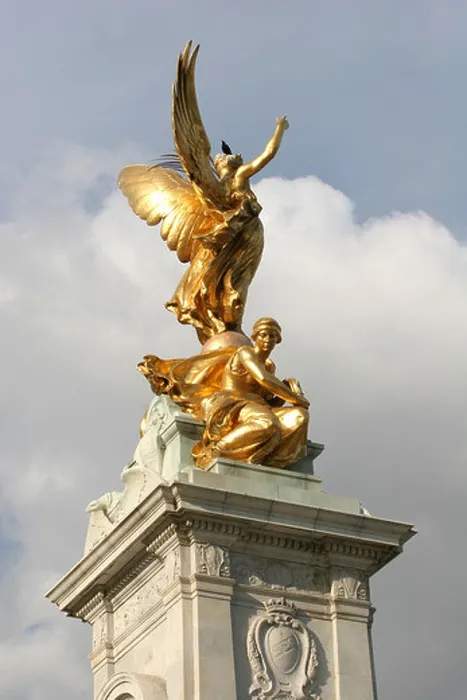 Framed Print : Closeup of the Queen Victoria Monument at end of the Mall in front of Royal Buckingham Palace major London landmarks Framed Print : Closeup of the Queen Victoria Monument at end of the Mall in front of Royal Buckingham Palace major London landmarks