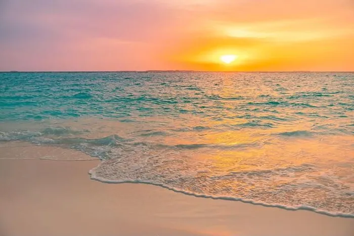 Framed Print : Closeup sea sand beach. Panoramic beach landscape. Inspire tropical beach seascape horizon. Colorful golden sunset sky calmness tranquil relaxation Framed Print : Closeup sea sand beach. Panoramic beach landscape. Inspire tropical beach seascape horizon. Colorful golden sunset sky calmness tranquil relaxation