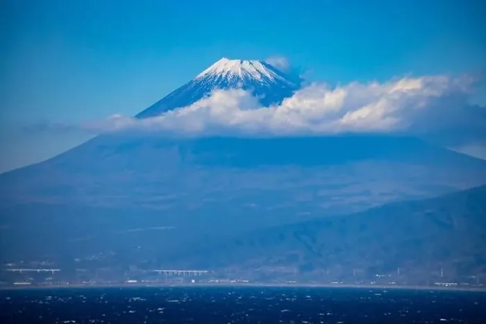 Framed Print : Cloud in the blue sky at Mt.Fuji in Japan