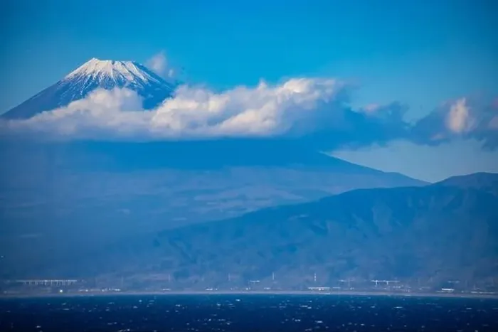 Framed Print : Cloud in the blue sky at Mt.Fuji in Japan