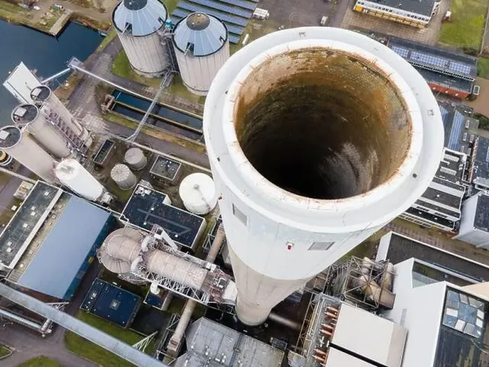 Framed Print : Coal central aerial drone shot chimney pipe energy recovery plant Hemweg in Amsterdam The Netherlands industrial Framed Print : Coal central aerial drone shot chimney pipe energy recovery plant Hemweg in Amsterdam The Netherlands industrial