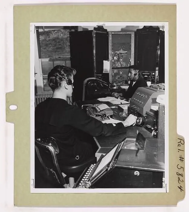 Framed Print : A Coast Guard radioman works in the main operating room at the Coast Guard Radio Station NMQ on Point Vicente Framed Print : A Coast Guard radioman works in the main operating room at the Coast Guard Radio Station NMQ on Point Vicente