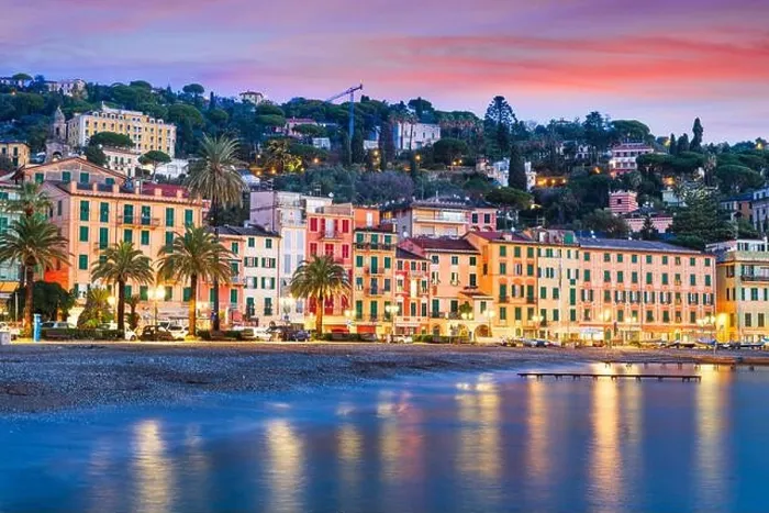 Framed Print : The coast of Santa Margherita Ligure, Italy at dawn Framed Print : The coast of Santa Margherita Ligure, Italy at dawn