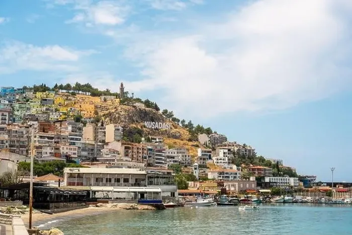 Framed Print : The coastline of Kusadasi in Aydin province on a sunny day Framed Print : The coastline of Kusadasi in Aydin province on a sunny day
