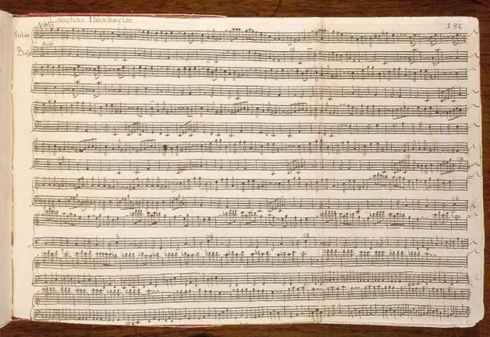 Framed Print : CODICE TRUJILLO DEL PERU - TOMO II E 186 - LANCHAS PARA BAILAR - MANUSCRITO - SIGLO XVIII Framed Print : CODICE TRUJILLO DEL PERU - TOMO II E 186 - LANCHAS PARA BAILAR - MANUSCRITO - SIGLO XVIII